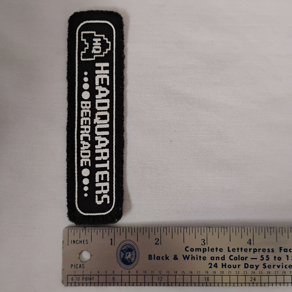 Headquarters Beercade Logo Patch Chicago Bar & Arcade Retro Gaming Themed Gear - Picture 6 of 6